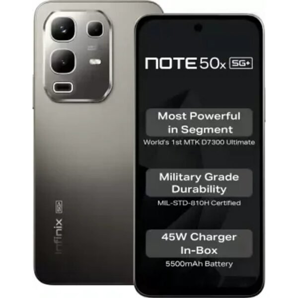 Infinix NOTE 50 Smartphone | 8GB+256GB | Helio G100 Ultimate | 50MP OIS Camera | 144Hz 6.78" FHD+ AMOLED | 5200mAh Battery